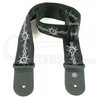50F04 Woven Guitar Strap, Barbed Wire