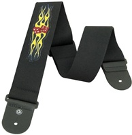 64P05 Patch Guitar Strap, Flaming Dice