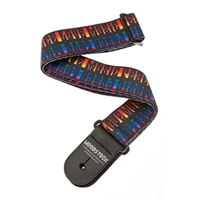 50W02 Woodstock Guitar Strap, Peace, Love, and Music
