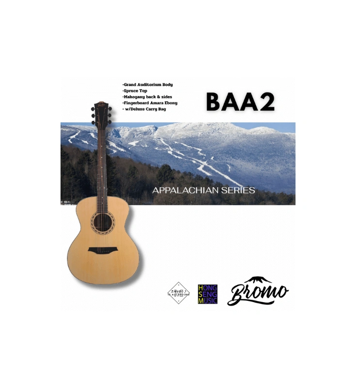 กีต้าร์โปร่ง Bromo รุ่น BAA2
