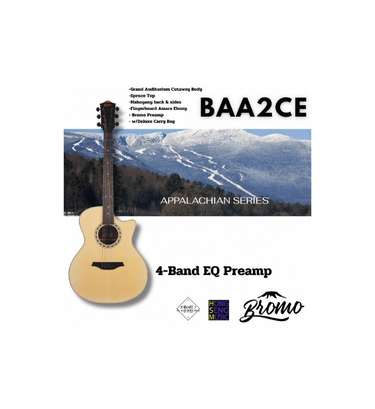 กีต้าร์โปร่งไฟฟ้า Bromo รุ่น BAA2CE