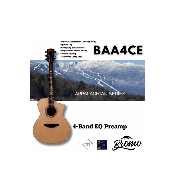 กีต้าร์โปร่งไฟฟ้า Bromo รุ่น BAA4CE