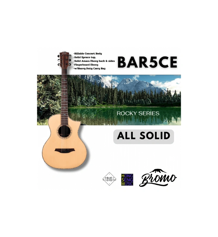 กีต้าร์โปร่งไฟฟ้า Bromo รุ่น BAR5CE