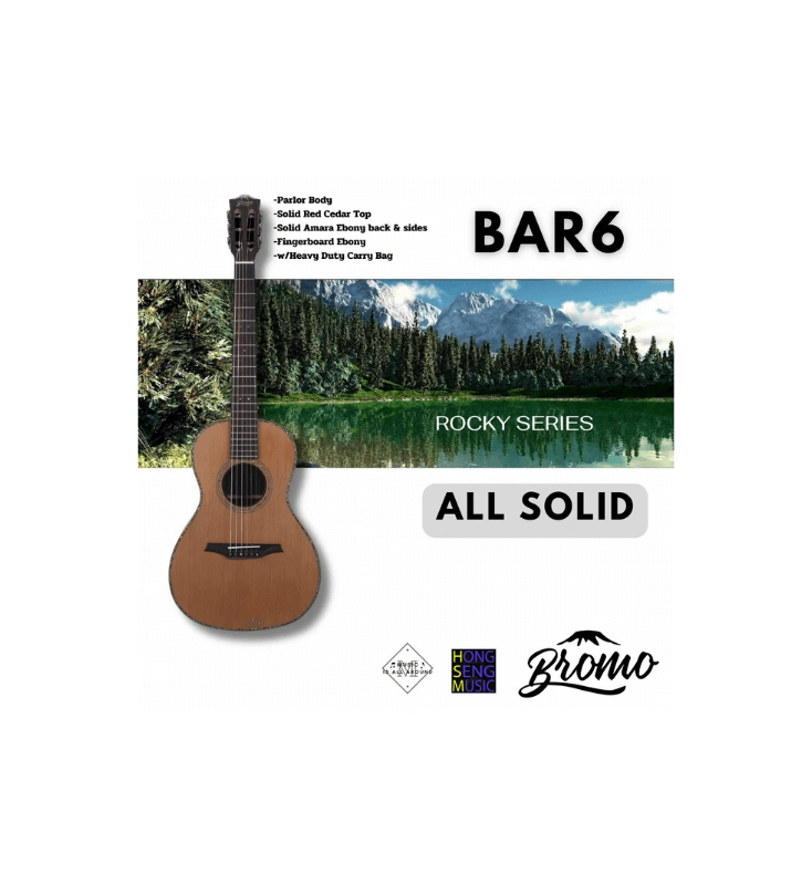 กีต้าร์โปร่ง Bromo รุ่น BAR6