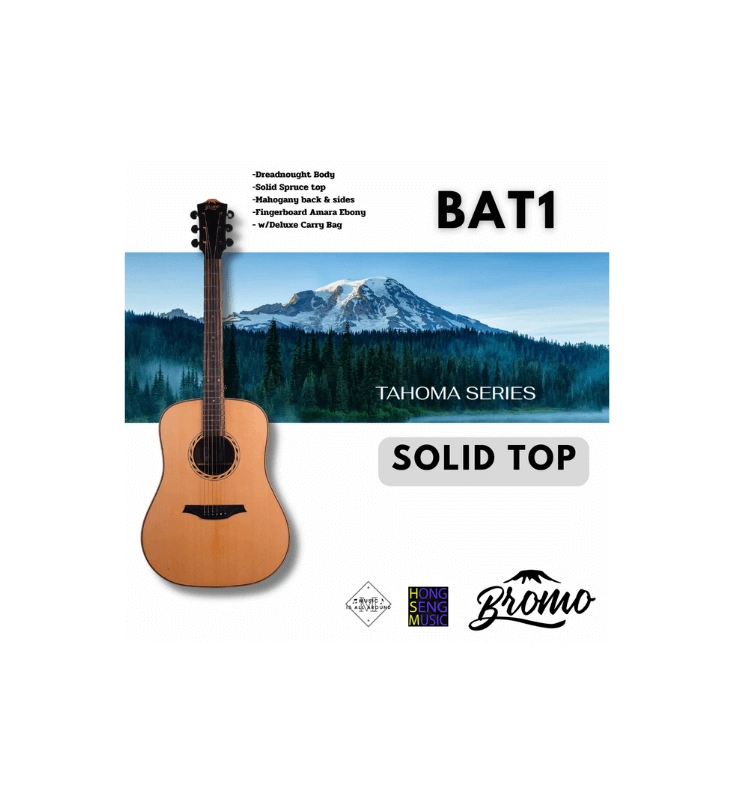 กีต้าร์โปร่ง Bromo รุ่น BAT1