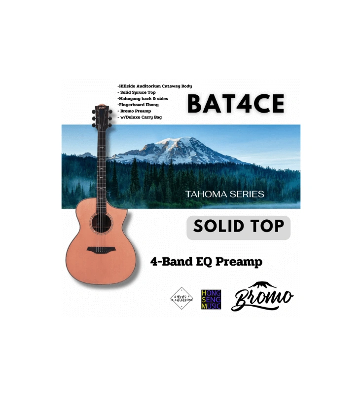 กีต้าร์โปร่งไฟฟ้า bromo รุ่น BAT4CE