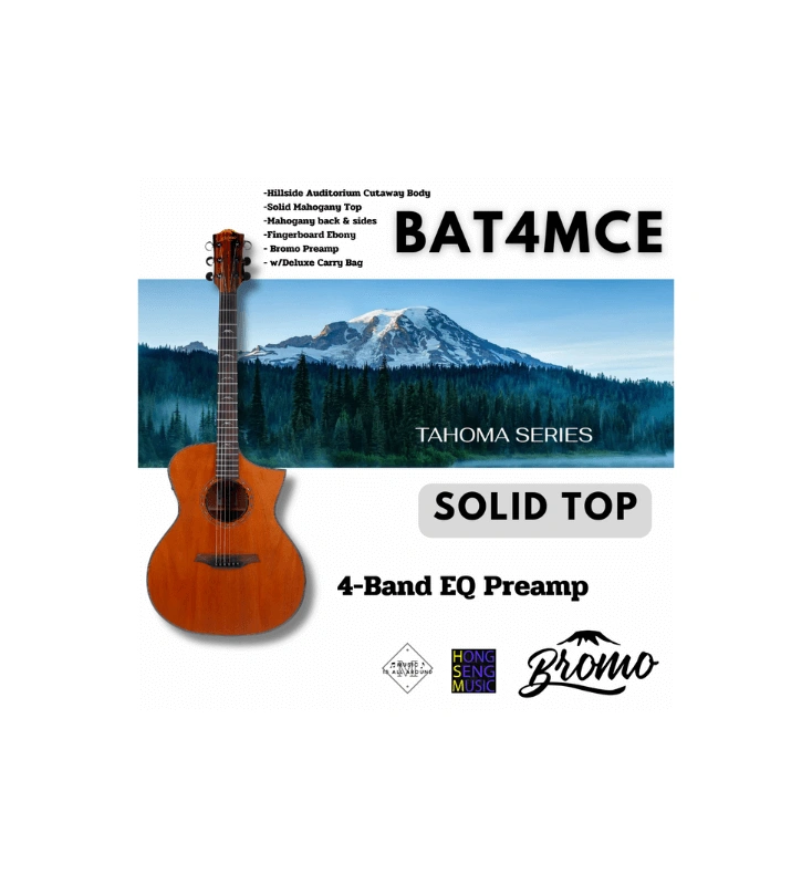 กีต้าร์โปร่งไฟฟ้า bromo รุ่น BAT4MCE
