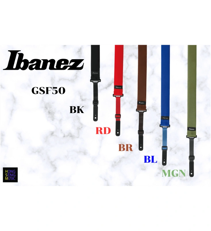 สายสะพายกีต้าร์และเบส Ibanez GSF50 POWERPAD® Strap