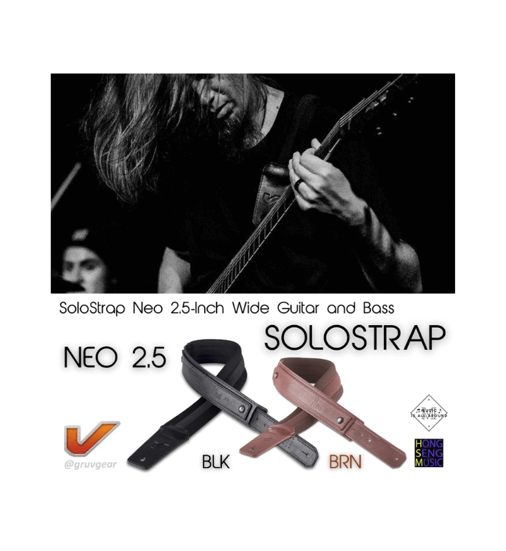 สายสะพายกีต้าร์และเบส GruvGear รุ่น SoloStrap Neo 2.5