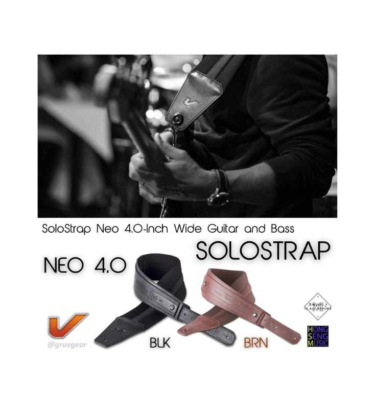 สายสะพายกีต้าร์และเบส Gruvgear รุ่น SoloStrap Neo 4