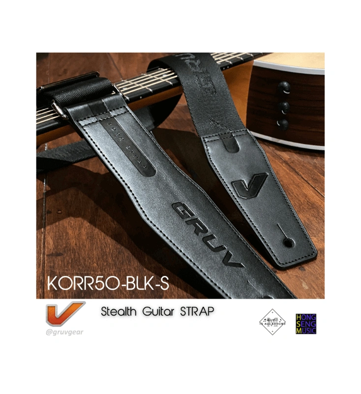 สายสะพายกีต้าร์ Gruvgear KORR STRAP รุ่น KORR50 - BLK - S