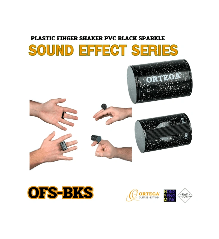 FINGER SHAKER Ortega รุ่น OFS-BKS Black/Silver Sparkle