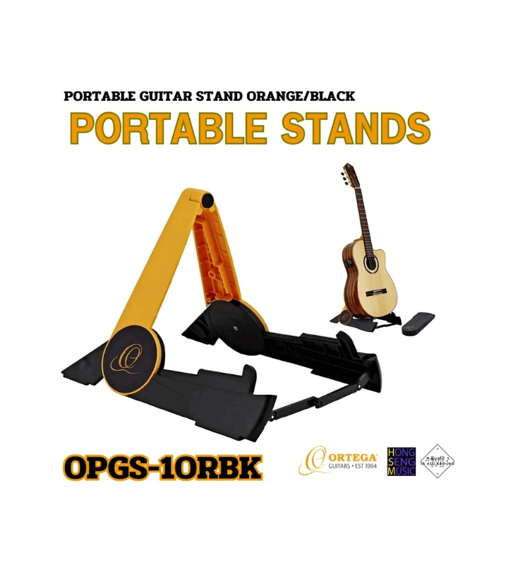 ขาตั้งกีตาร์แบบพับได้ พลาสติก Portable Guitar Stand Ortega รุ่น OPGS-1ORBK