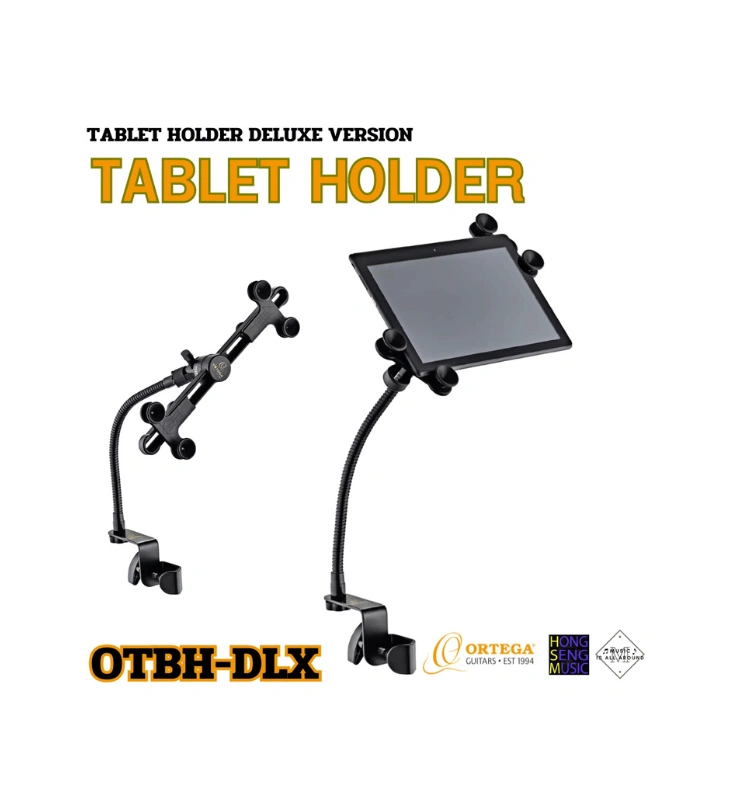 ตัวจับแท็บเล็ตกับขาไมค์ ขาฉาบอย่างดี Tablet Holder Deluxe Ortega รุ่น OTBH-DLX