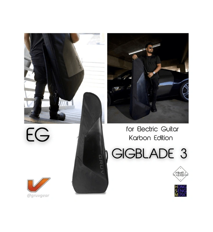 กระเป๋าใส่กีตาร์ไฟฟ้า GRUVGEAR Gigblade 3 Electric Guitar Bag Karbon Edition รุ่น GIGBLADE3 - EG