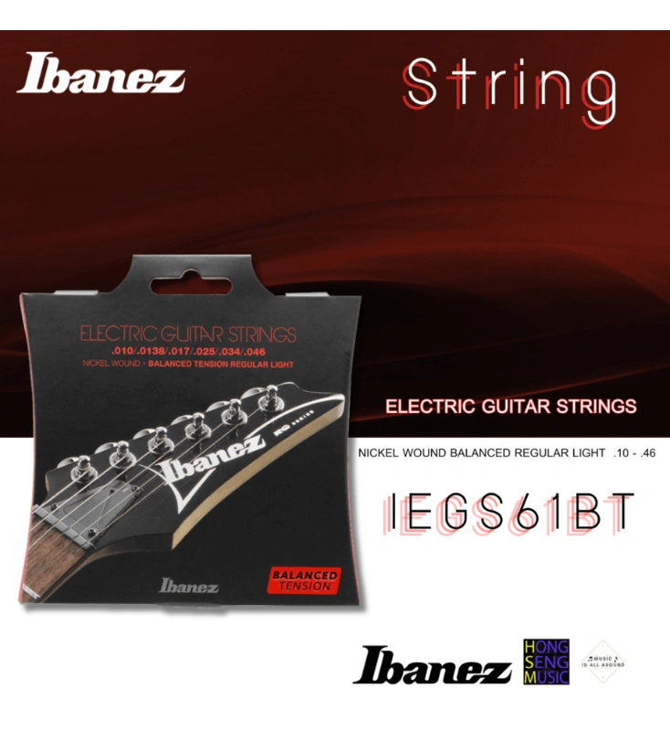 สายกีต้าร์ไฟฟ้า Ibanez รุ่น IEGS61BT NICKEL WOUNP Balanced Tension 10-46