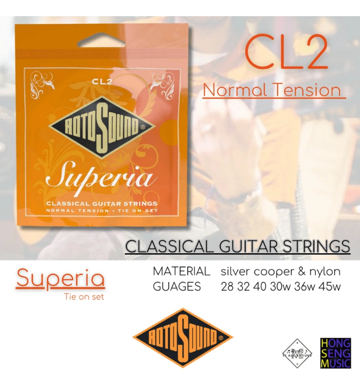 สายกีต้าร์คลาสสิค Rotosound Superia Classical Guitars Strings รุ่น CL2 (Made in England)