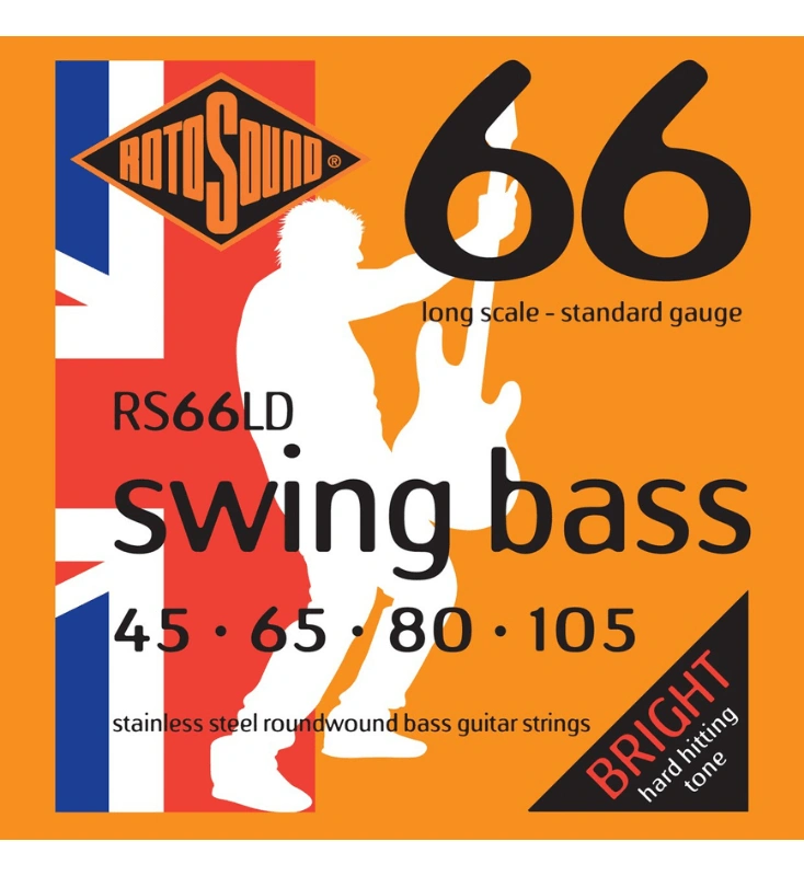 สายเบสไฟฟ้า Rotosound 4 สาย Swing Bass Stainless Roundwound รุ่น RS66LD