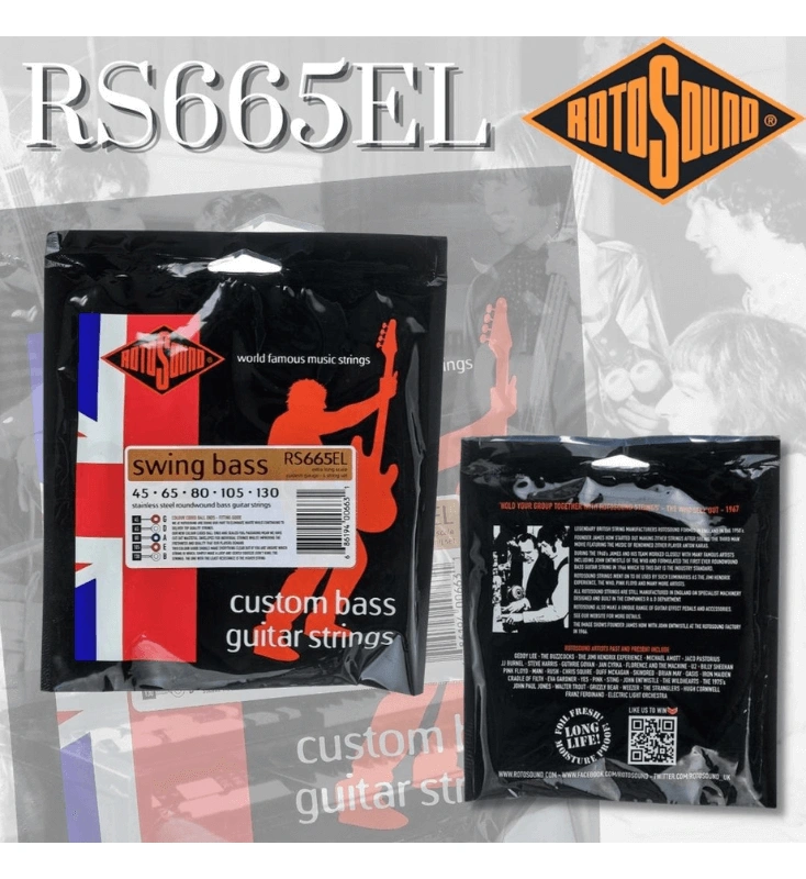 สายเบสไฟฟ้า Rotosound 5 สาย Stainless Steel Extra Long Scale รุ่น RS665EL