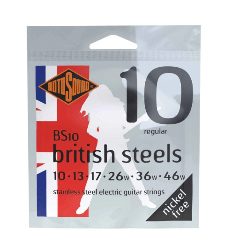 สายกีต้าร์ไฟฟ้า Rotosound รุ่น BS10 British Steels Regular | 10-46