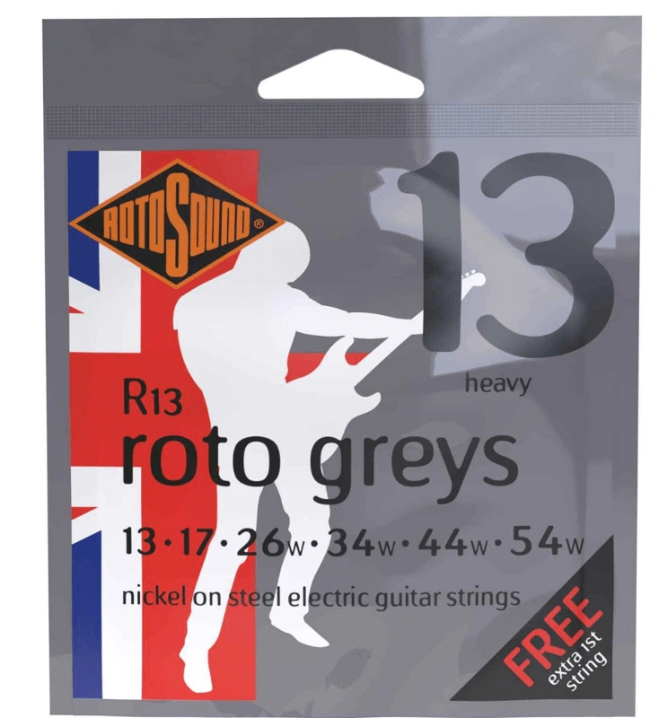 Rotosound สายกีต้าร์ไฟฟ้า ขนาด 0.13-0.54 รุ่น R13 (Made in England)