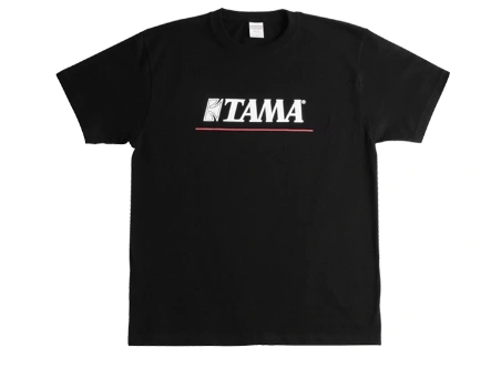TAMA T-Shirt TAMA Logo w/Red line Black Color (XL)
