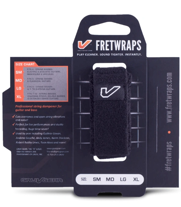 GRUV GEAR FretWraps String Muters BLACK SIZE SM/MD/LG