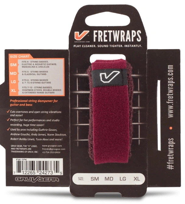 GRUV GEAR FretWraps String Muters Wine (Burgundy) SIZE SM/MD