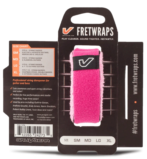 GRUV GEAR FretWraps String Muters Puff (Pink) SIZE SM/MD