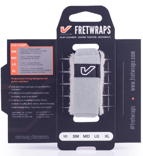 GRUV GEAR FretWraps String Muters Stone (White) SIZE SM/MD