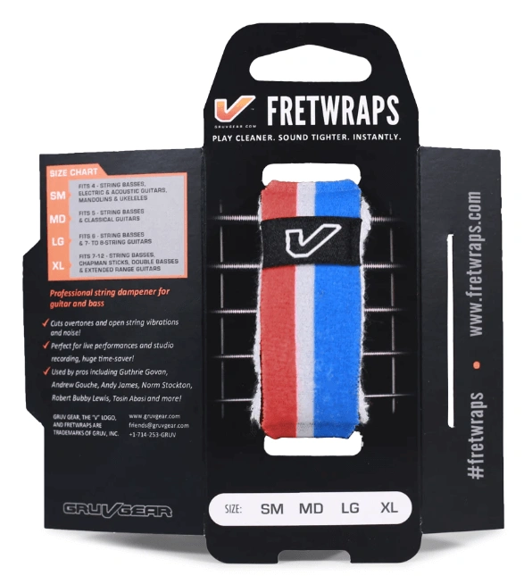 GRUV GEAR FretWraps String Muters Red/White/Blue SIZE SM/MD