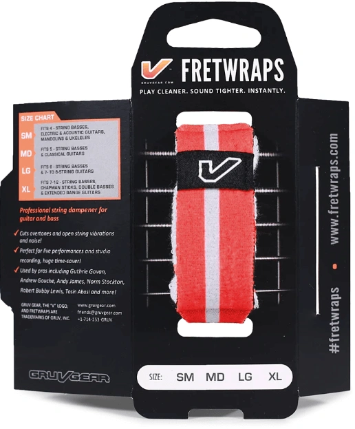 GRUV GEAR FretWraps String Muters Red/White SIZE SM/MD