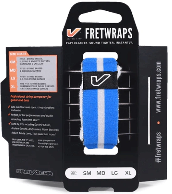 GRUV GEAR FretWraps String Muters Blue/White SIZE SM/MD