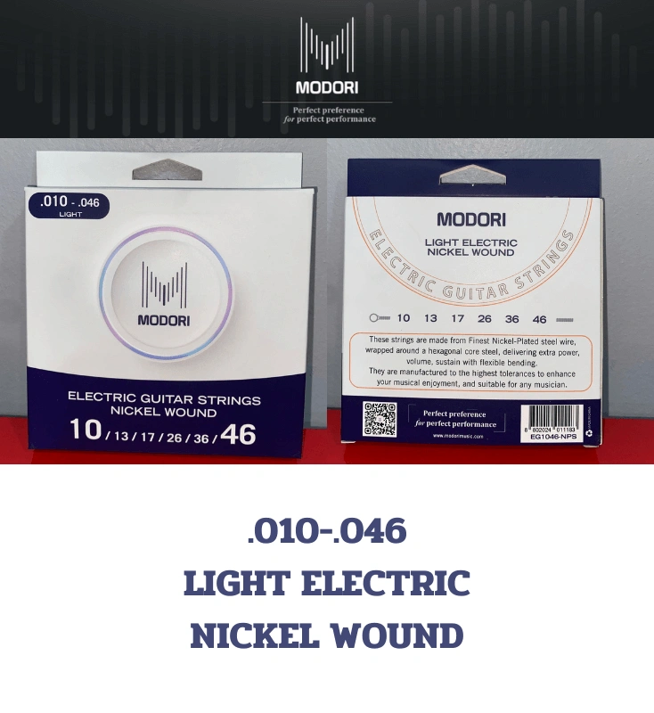 สายกีต้าร์ไฟฟ้า MODORI เบอร์ .010-.046 ELECTRIC GUITAR STRINGS NICKEL WOUND