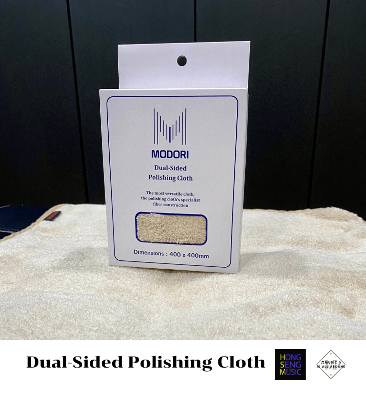ผ้าเช็ดทำความสะอาดเครื่องดนตรี MODORI Dual-Sided Polishing Cloth