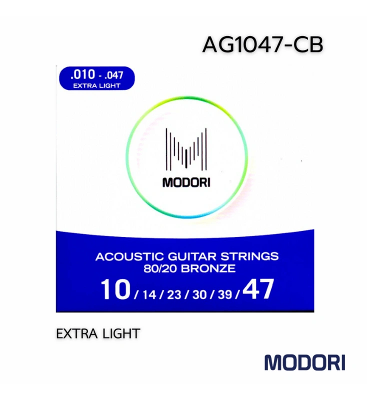 สายกีต้าร์โปร่ง MODORI STRINGS Acoustic Guitar 80/20 BRONZE (.010-.047)