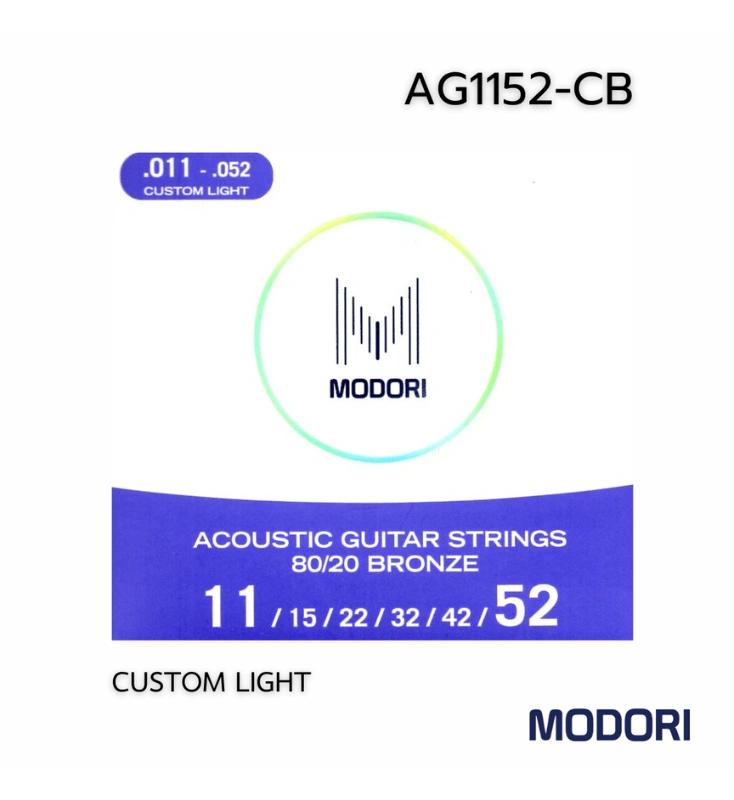 สายกีต้าร์โปร่ง MODORI STRINGS Acoustic Guitar 80/20 BRONZE (.011-.052)