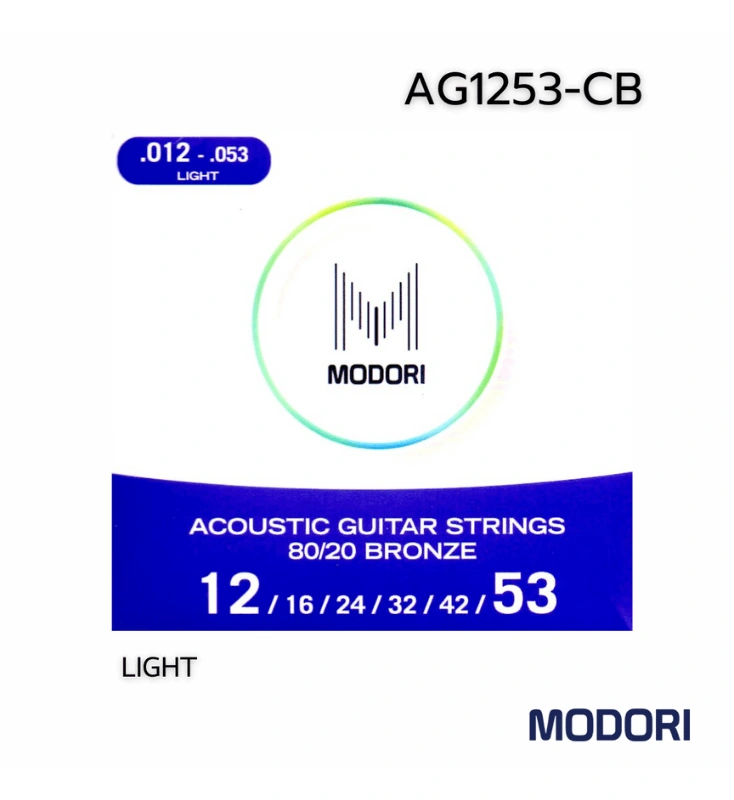 สายกีต้าร์โปร่ง MODORI STRINGS Acoustic Guitar 80/20 BRONZE (.012-.053)