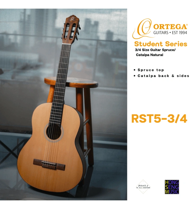 กีตาร์คลาสสิค Ortega รุ่น RST5-3/4 (ขนาด 3/4) Student Series Spruce top