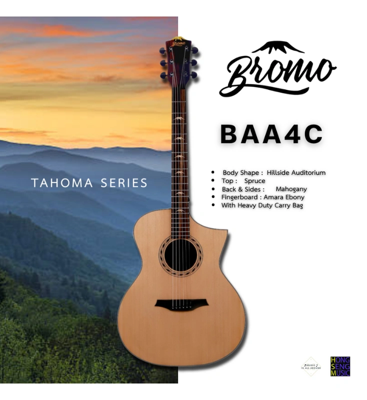 กีตาร์โปร่ง Bromo Guitar รุ่น BAA4C