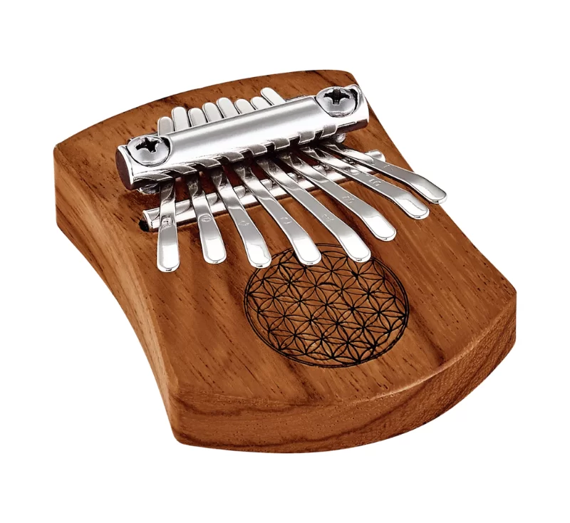 Mini Kalimbas 8 notes Kalimba, Flower Of Life, Red Zebrawood - KL802FOL