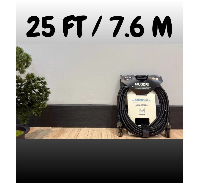 สายไมโครโฟน XLR Modori BMD-125 ยาว 7.6 เมตร (25 ฟุต)