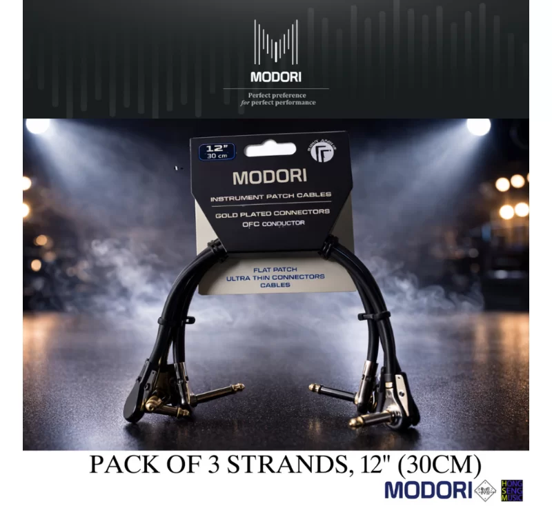 สายพ่วงเอฟเฟคกีตาร์ Pack 3 MODORI FTP-L12-1P ยาว 12 นิ้ว (30 cm.)