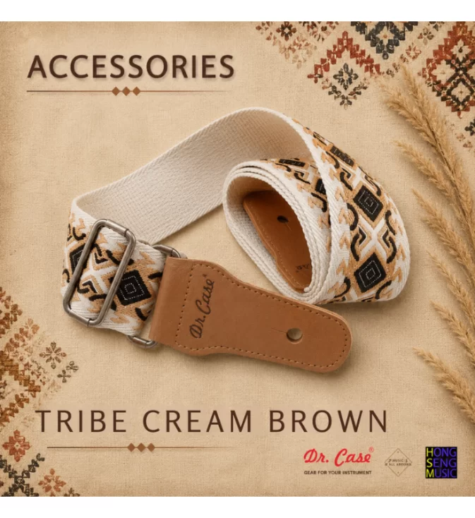สายสะพาย Dr.Case รุ่น Embro Strap - Tribe Cream Brown -