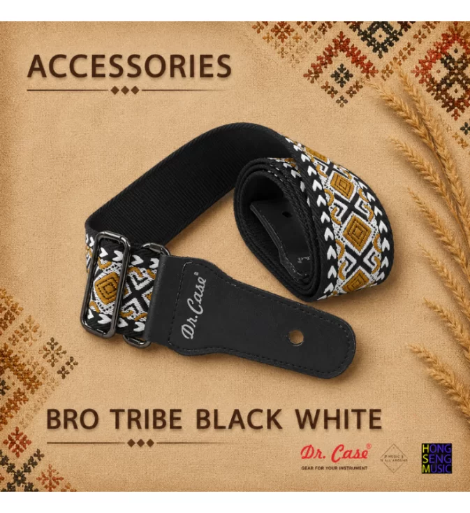 สายสะพาย Dr.Case รุ่น Embro Strap - Tribe Black White -