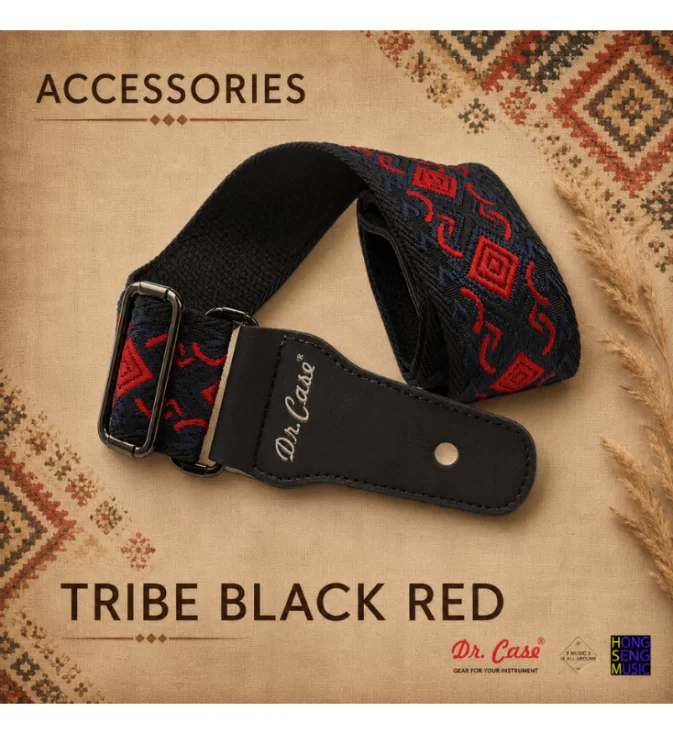 สายสะพาย Dr.Case รุ่น Embro Strap -  Tribe Black Red -
