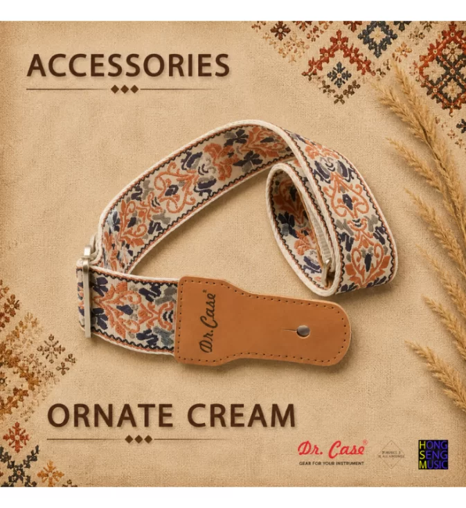 สายสะพาย Dr.Case รุ่น Embro Strap - Ornate Cream -