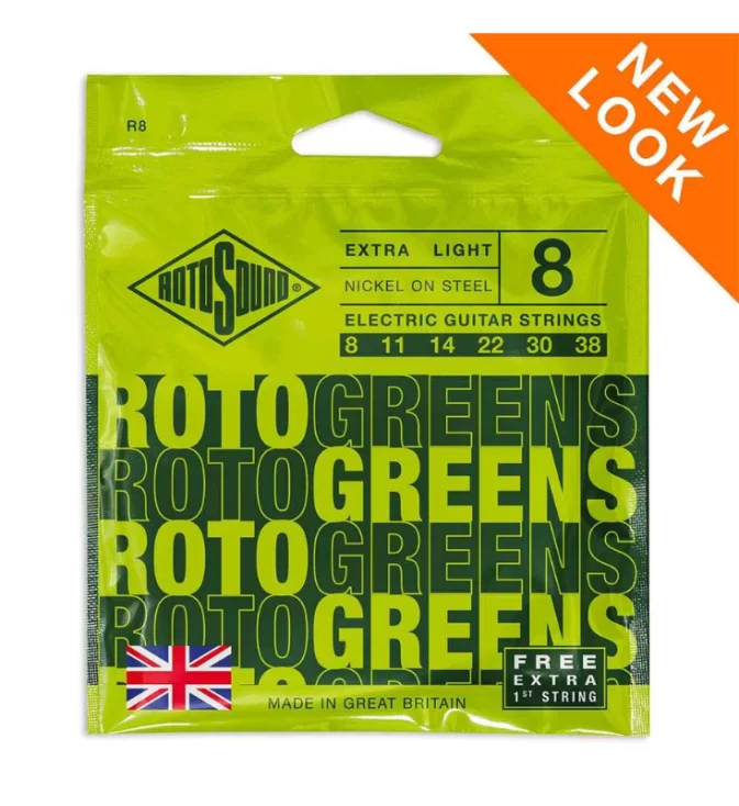 Rotosound สายกีต้าร์ไฟฟ้า ขนาด 0.08 - 0.38 รุ่น R8
