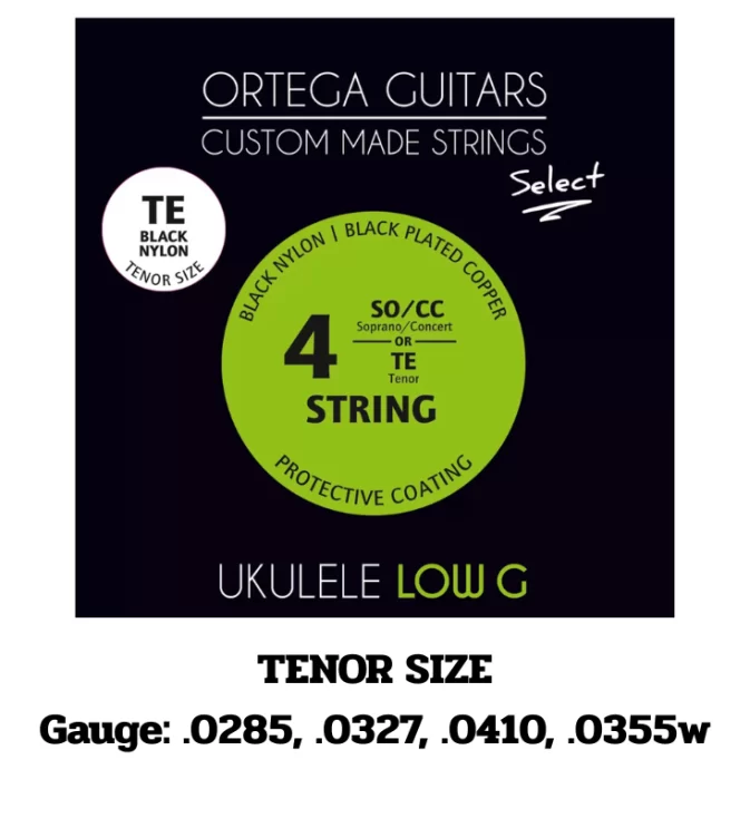 สายอุคูเลเล่ Ortega สำหรับไซส์ Tenor รุ่น UKSBK-TE-LG
